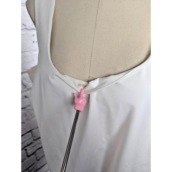 Bar III Goo Goo Bodysuit Plus Size Ivory Sleeveless Size 3X Tank Button *FLAW* - Picture 6 of 7